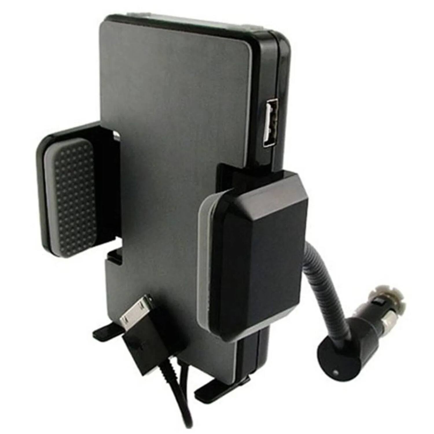 Back. Stock Preferred - FM Transmitter Hands-Free Car Charger with Remote Control & Phone Stand.