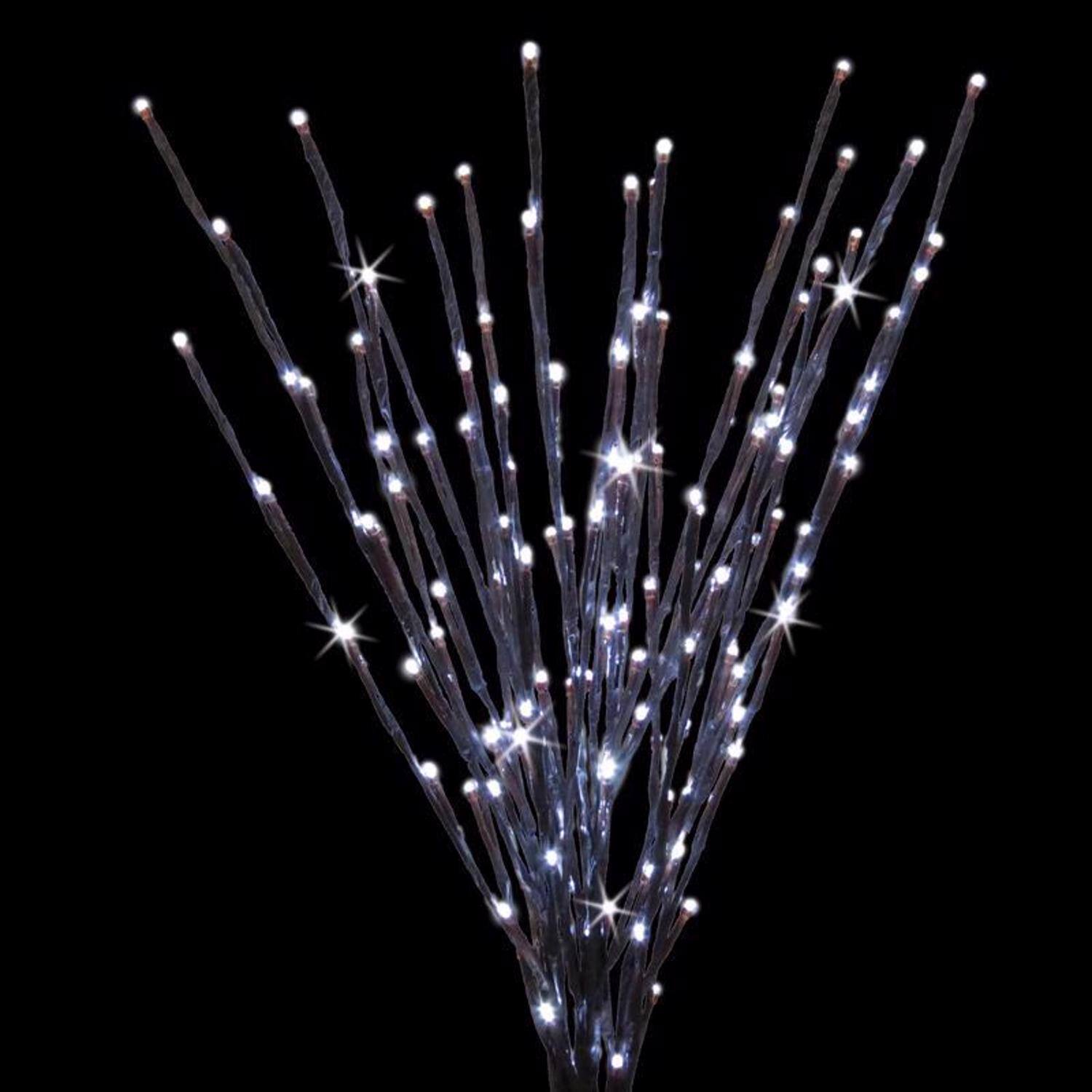 Angle. Celebrations - Celebrations Platinum LED Pure White Light Burst 32 in. Yard Decor - White.