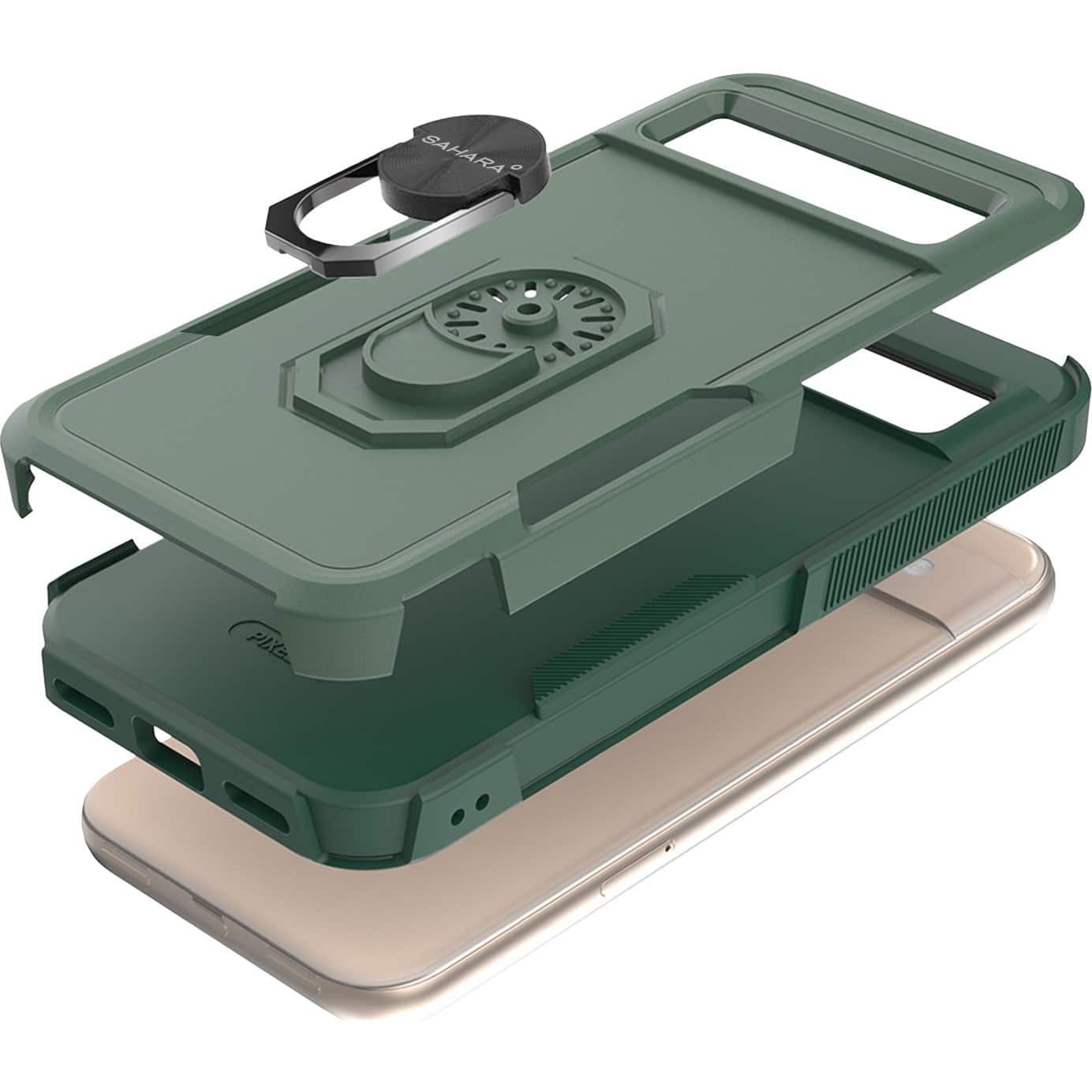 Alt View 13. SaharaCase - Raider Series Kickstand Case for Google Pixel 8a - Cactus Green.