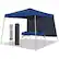 Front. Ainfox - Ainfox 10x10 Pop Up Canopy Tent with 1 Side Wall, Slant Legs with Carrying Bag,Folding Gazebo Shelter - Blue.