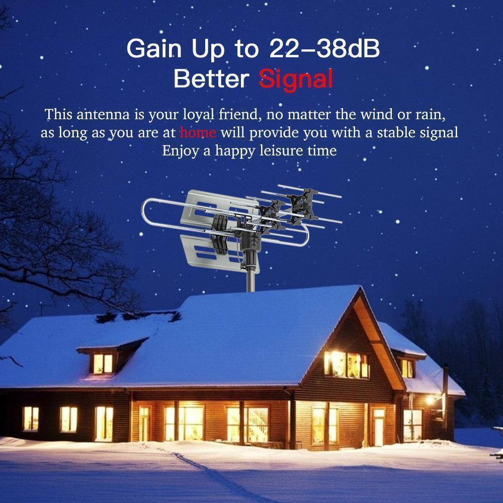 Gain Up to 22–38dB Better Signal

This antenna is your loyal friend, no matter the wind or rain, as long as you are at home will provide you with a stable signal. Enjoy a happy leisure time