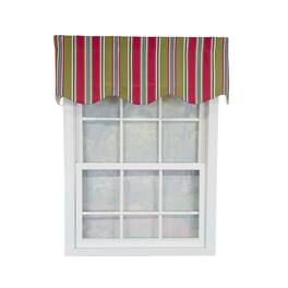 RLF Home - Nigel Stripe Provance 100% Cotton Rod Pocket Lined Window Valance 50" x 17" - Multi