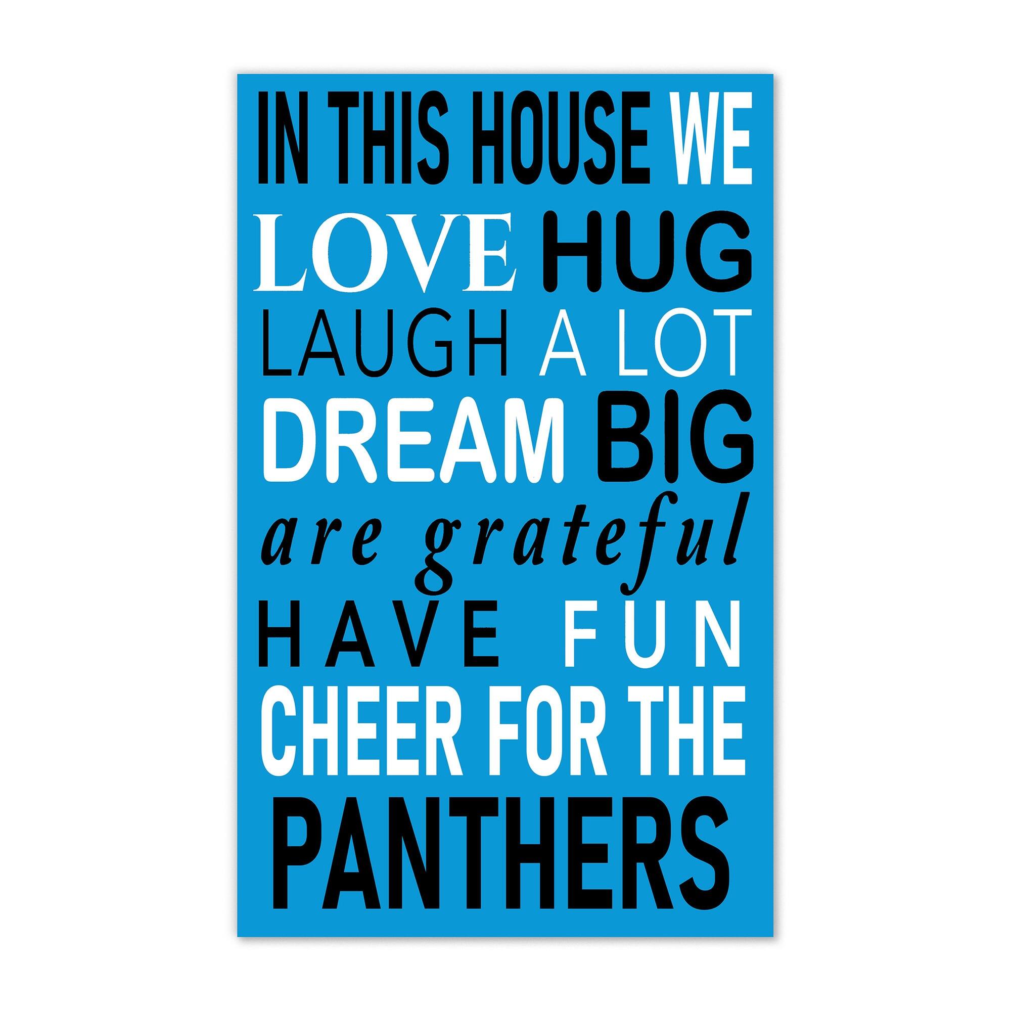Fan Creations - Carolina Panthers 11" x 19" Briteline In This House Sign - Multicolor