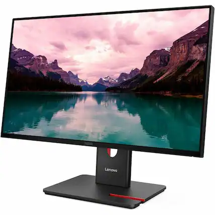 Front. Lenovo - Lenovo ThinkVision T24-40 24" Class Full HD LED Monitor - 16:9 - Raven Black - 23.8" Viewable - In-plane Switching (IPS) - Black.
