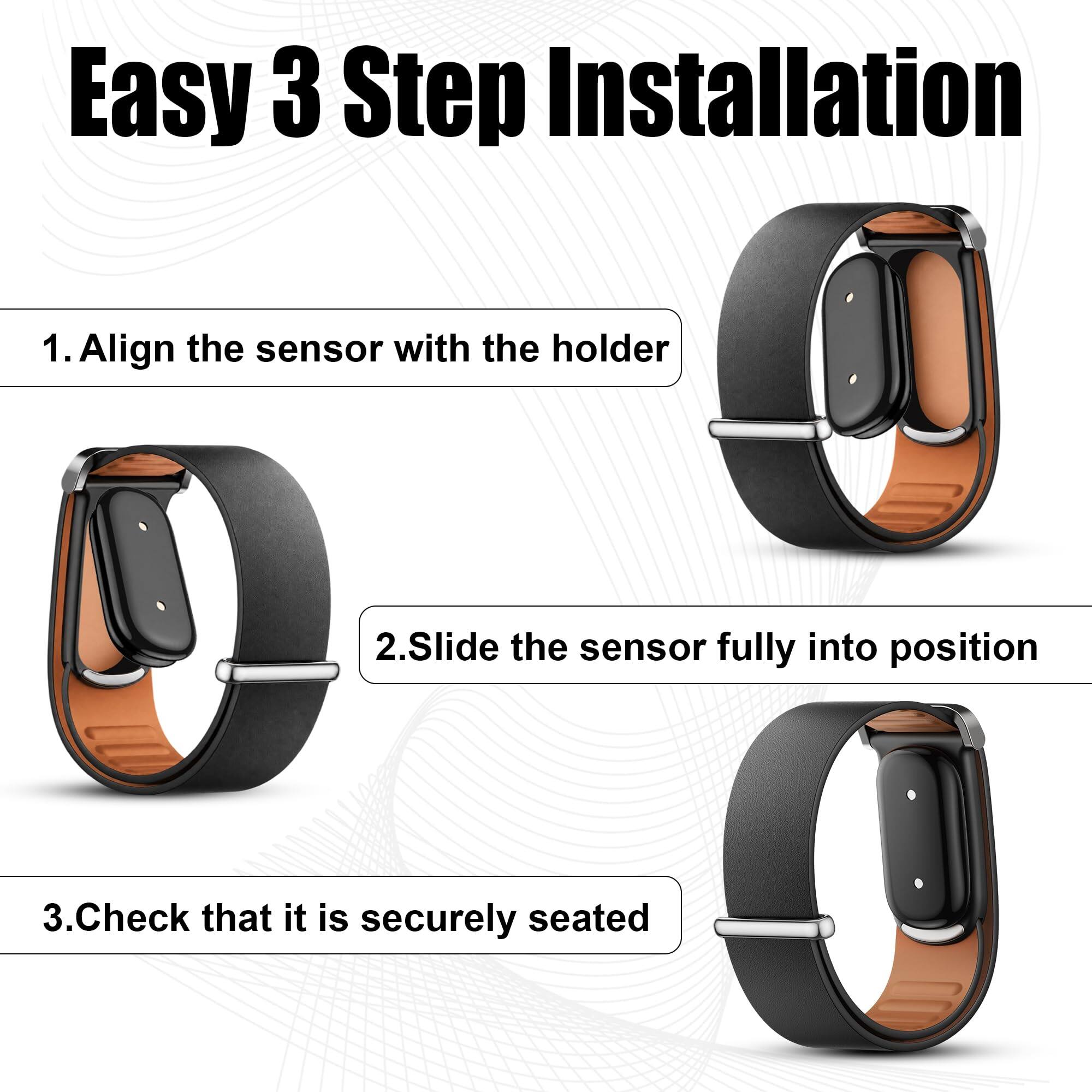Easy 3 Step Installation

1. Align the sensor with the holder
2. Slide the sensor fully into position
3. Check that it is securely seated