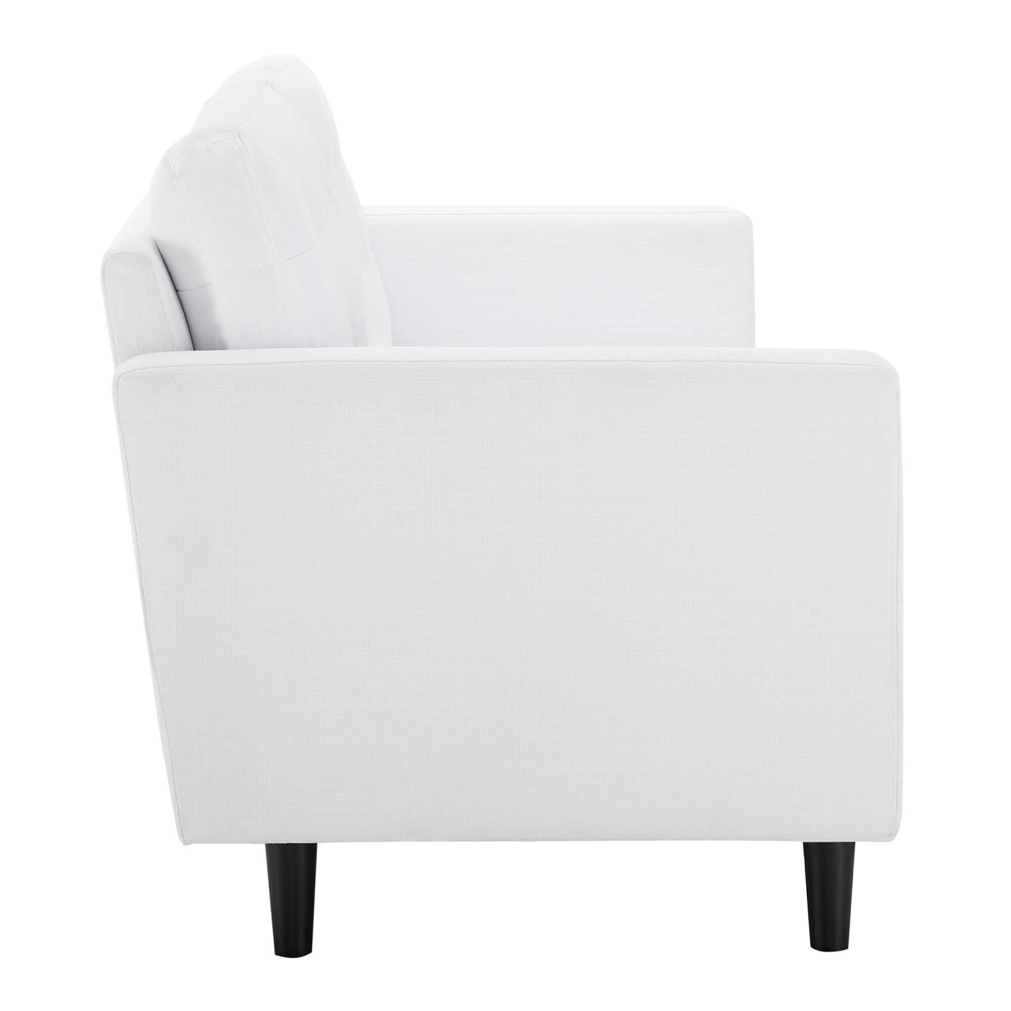 Alt View 1. Modway - Exalt Tufted Fabric Sofa by Modway - White.