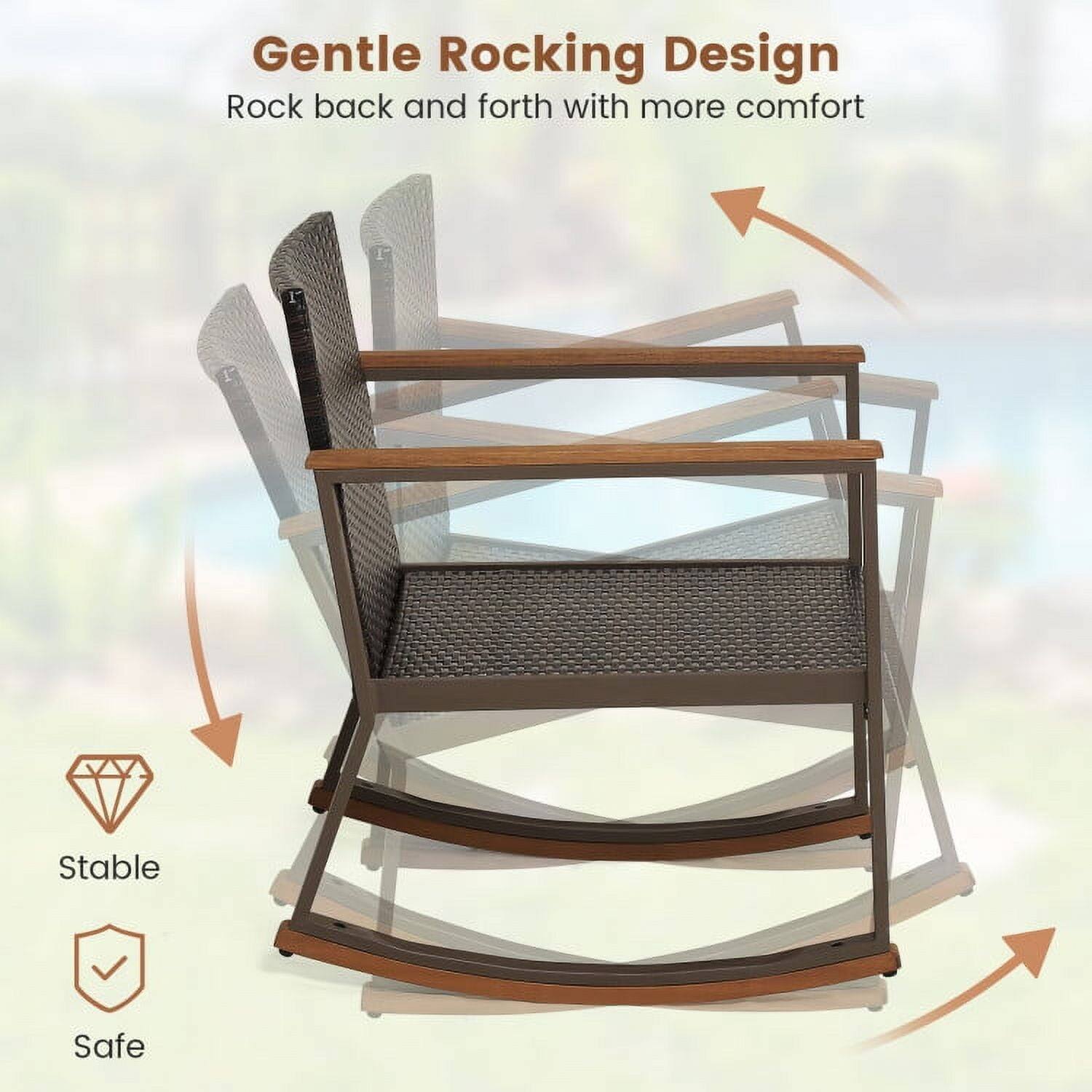 Gentle Rocking Design  
Rock back and forth with more comfort  

Stable  
Safe