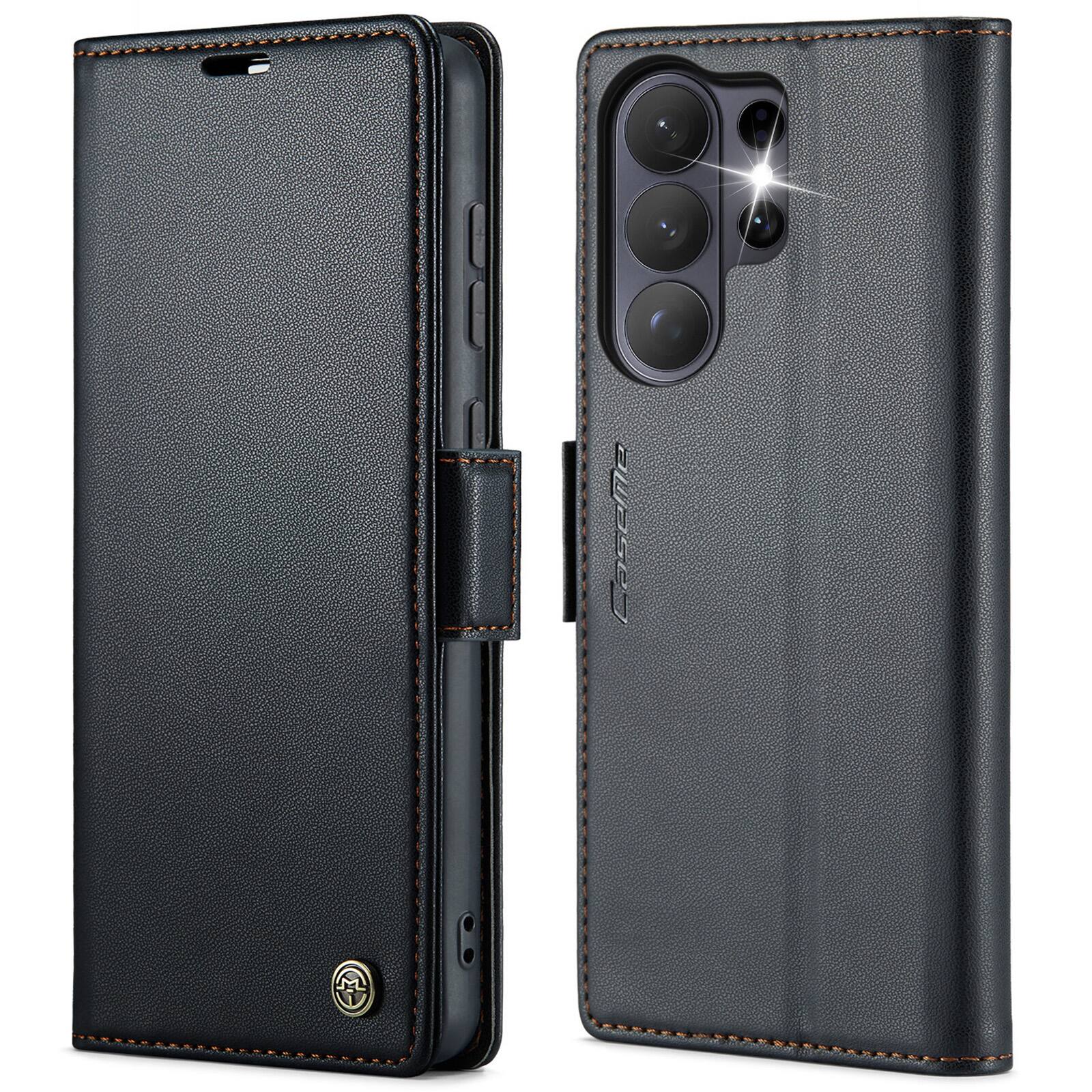 Alt View 2. UUCOVER - For Samsung Galaxy S26 Ultra PU Leather Wallet Case with RFID Blocking Cash Card Holder, Magnetic Flip Kickstand Cover - Black.