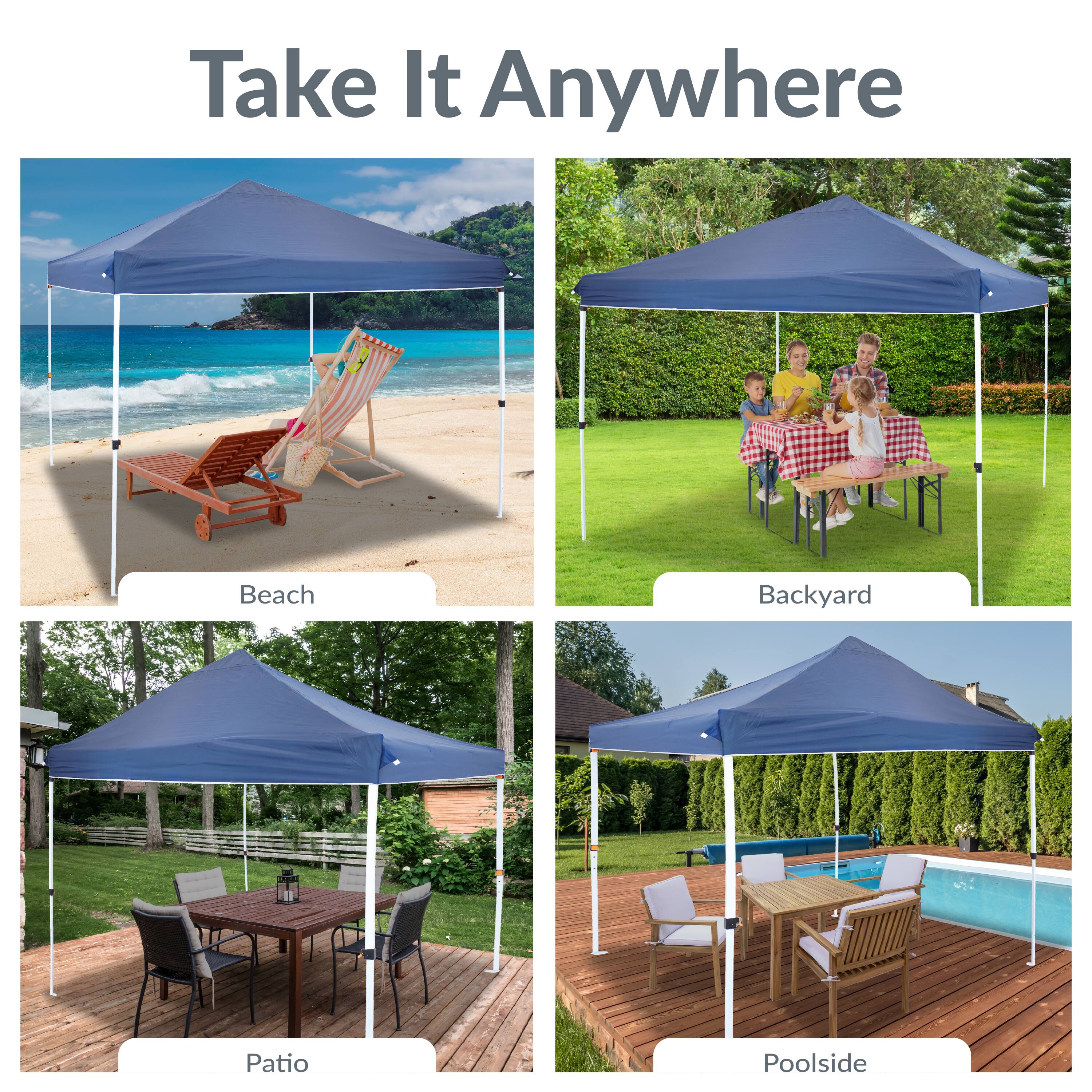 Take It Anywhere

Beach  
Backyard  
Patio  
Poolside