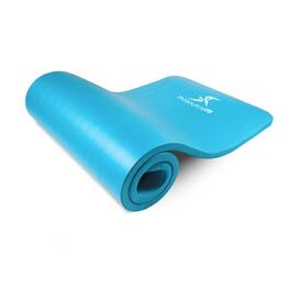 ProsourceFit - Extra Thick Yoga and Pilates Mat, 1-in - Aqua