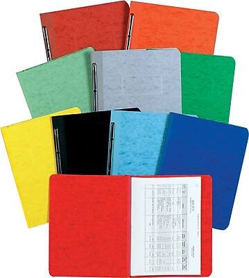Front. ACCO - Presstex Report Cover Side Bound, 8 1/2" centers, Legal size 8 1/2" x 14" - Red.