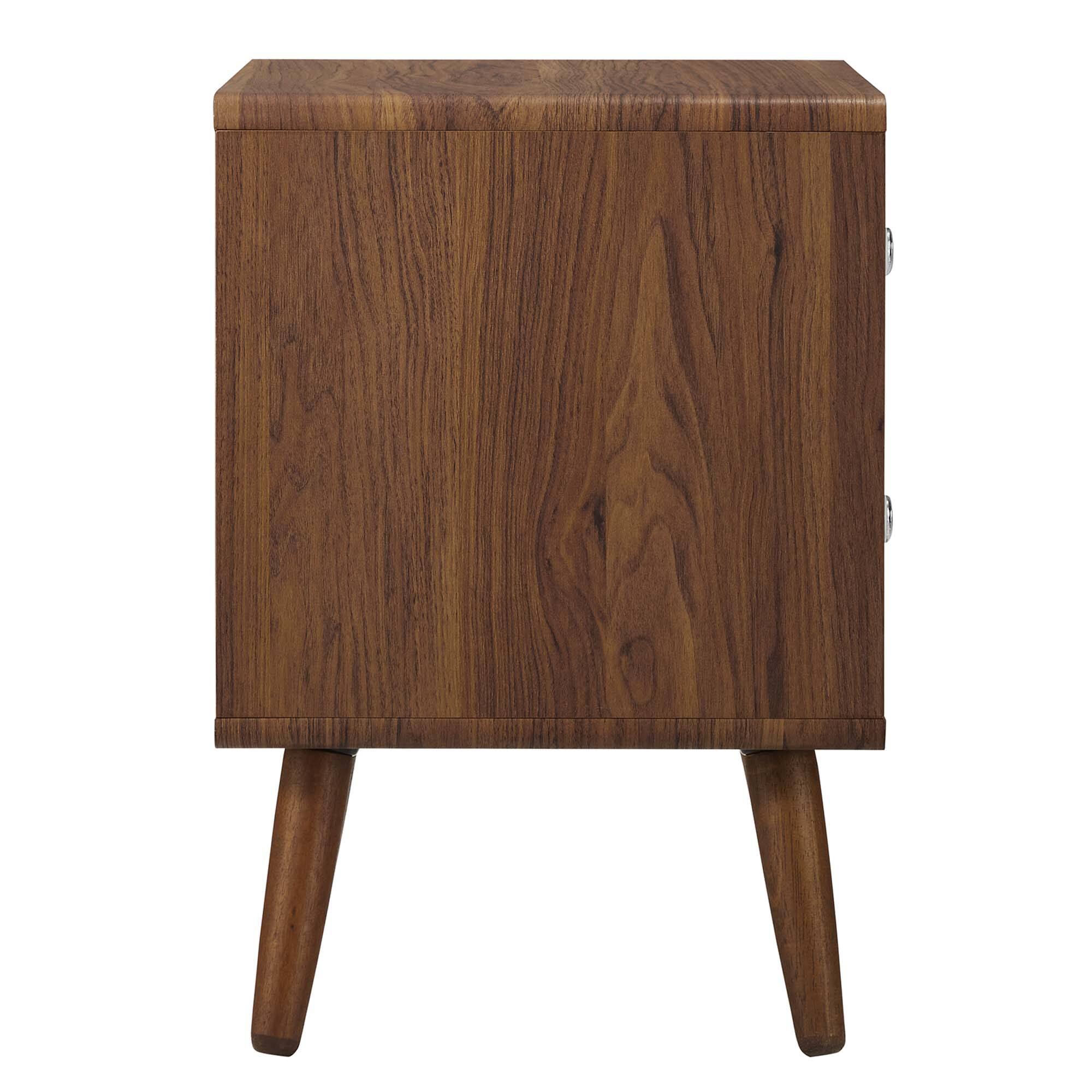 Alt View 1. Modway - Transmit 2-Drawer Nightstand by Modway - Walnut White.