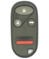 Front. Car Keys Express - Honda Keyless Entry Remote - 4 Buttons (Lock, Unlock, Trunk, and Panic) - Black.