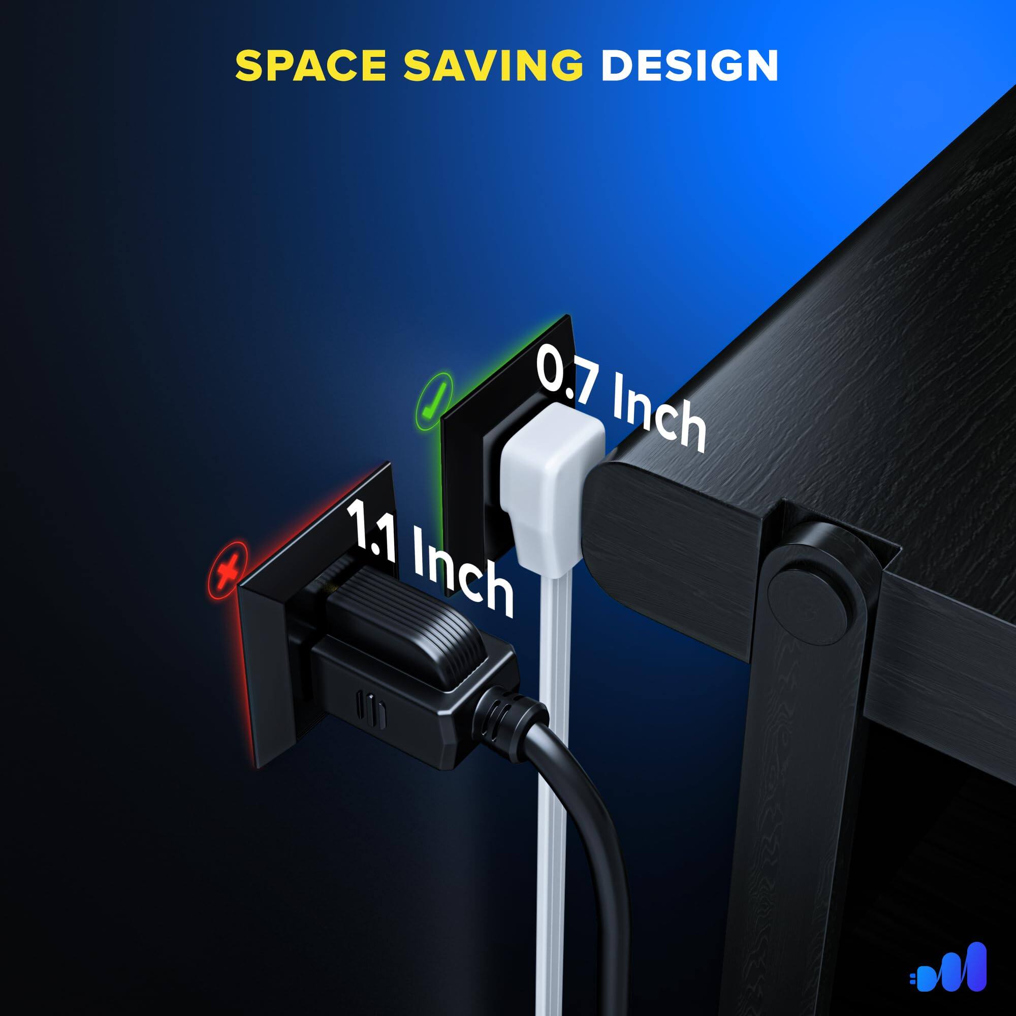 SPACE SAVING DESIGN

0.7 Inch

1.1 Inch