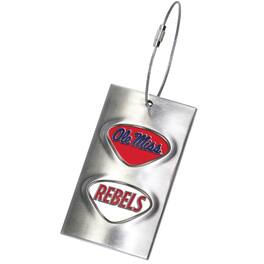 Jardine - Ole Miss Rebels 3.5'' x 2'' Bag Tag - Silver