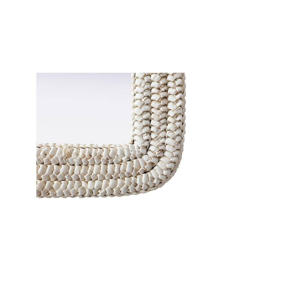 Back. Elegant Decor - Arch Cornhusk Mirror 24x36 in Linen White - Linen White.