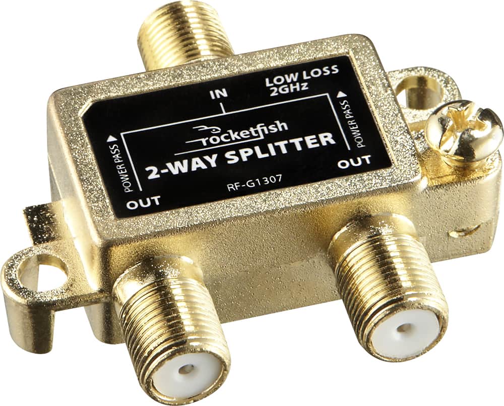 Angle. Rocketfish™ - 2-Way Coaxial Splitter.