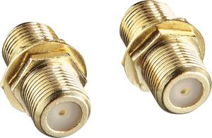 Rocketfish™ - Coaxial Cable Couplers (2-Pack) - Gold - Front_Zoom