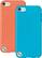 Front Standard. Belkin - Flex Cases for 5th-Generation Apple® iPod® touch (2-Pack) - Orange/Aqua Blue.