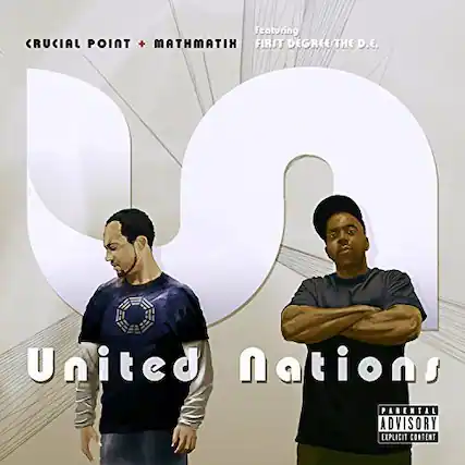 Featuring CRUCIAL POINT + MATHMATIX
FIRST DEGREE THE D.G.
CRUCIAL POINT + MATHMATIX
United Nations
PARENTAL ADVISORY
EXPLICIT CONTENT
