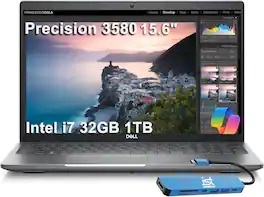 Dell - Precision 3580 15.6" FHD Workstation Laptop - Core i7 with 32GB RAM - 1TB SSD - Thunderbolt 4 - Win 11 Pro - Gray