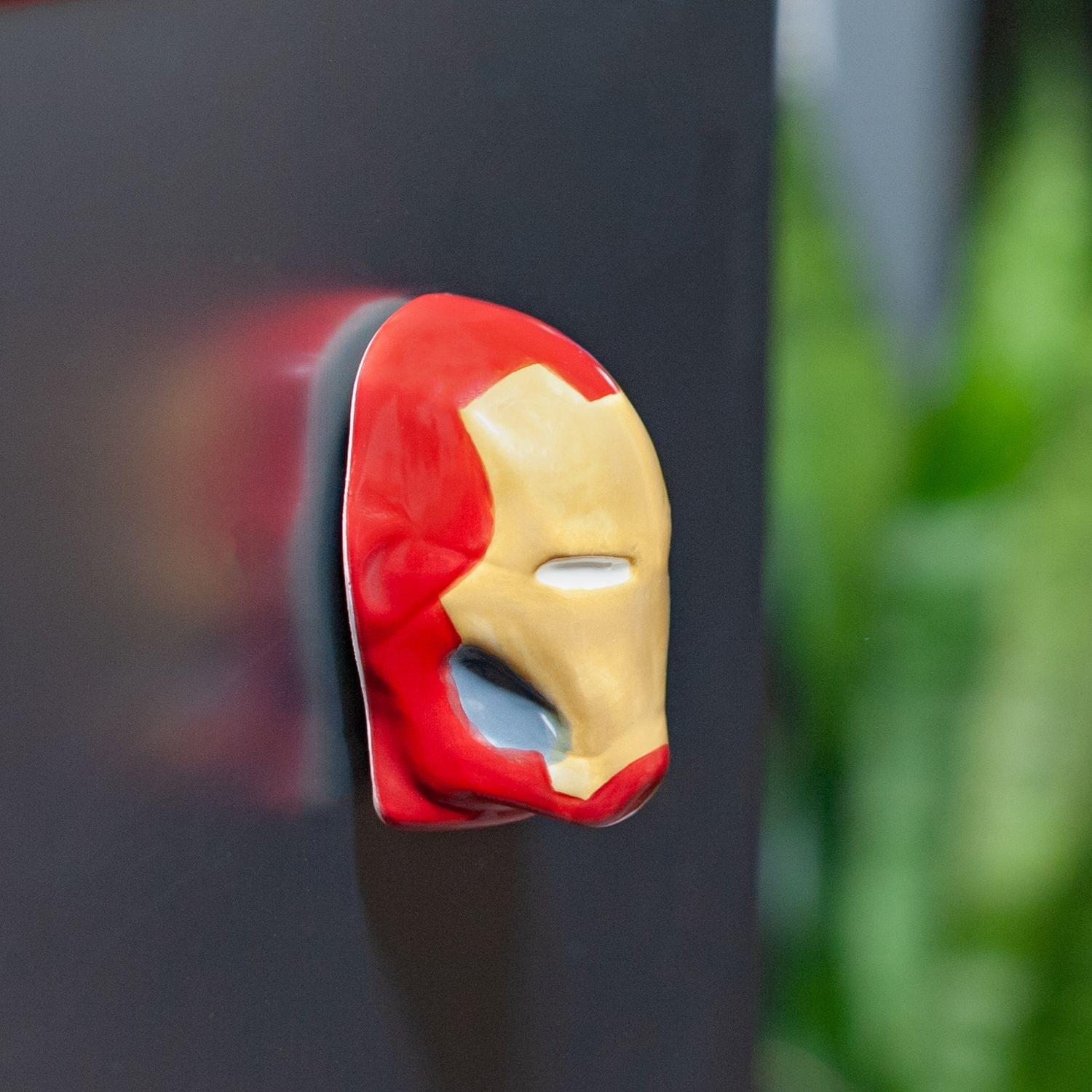Alt View 4. Surreal Entertainment - Iron Man Refrigerator Magnet | 3D Superhero Collectible Magnet | 2 Inches Tall - Gold.