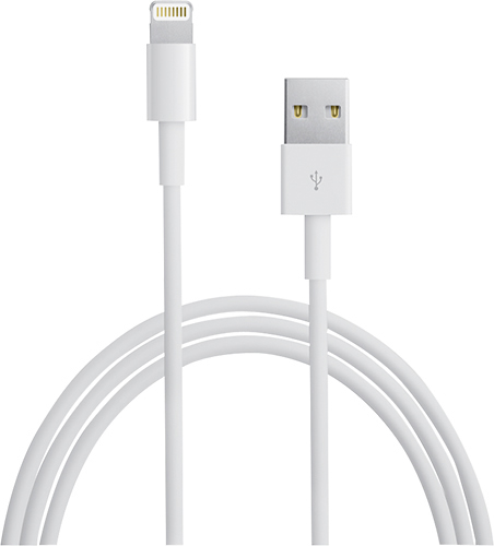  Apple - 3.3' Lightning-to-USB 2.0 Cable - White