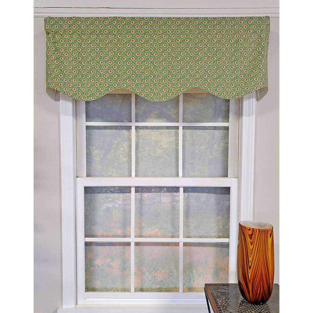 Angle. RLF Home - RLF Home Athima Provence Mini Flower Bouquets Lining Effortless Installation Elegant Window Valance 50" X 15" Harvest - Harvest.