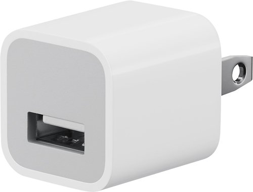 Front Zoom. Apple - USB Power Adapter - White.