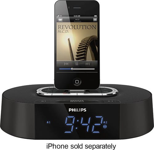 Front Standard. Philips - Digital FM Dual-Alarm Clock Radio.