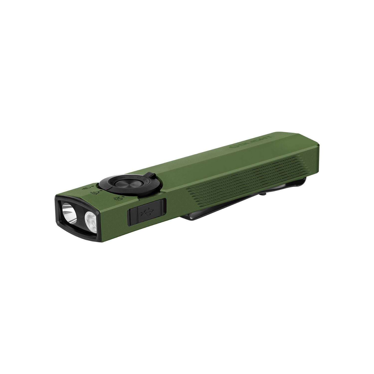 Back. OLIGHT - OLIGHT ArkPro EDC Flat Rechargeable Flashlight (OD Green CW).