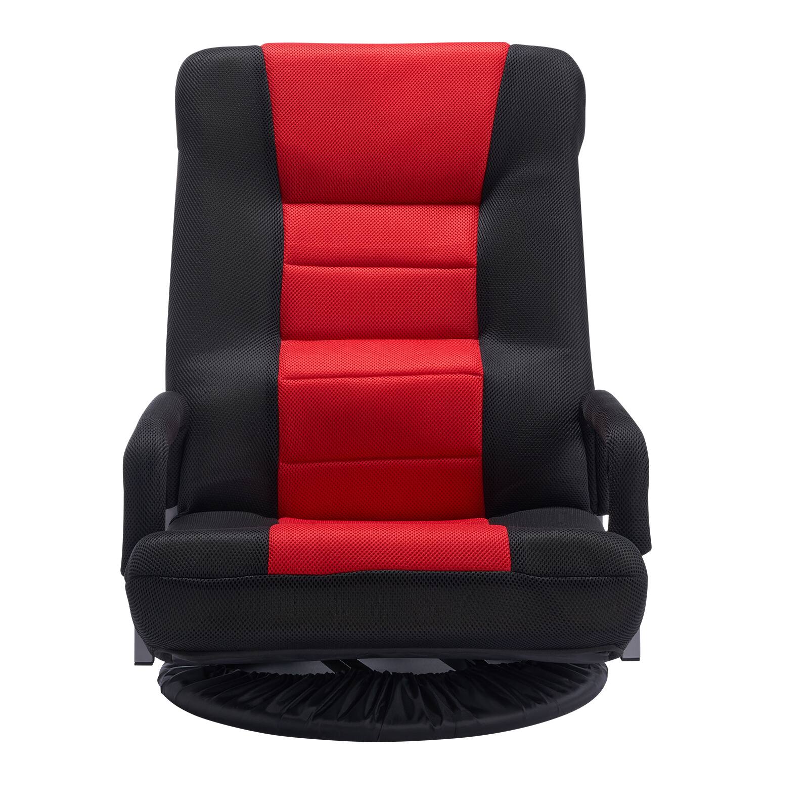Alt View 5. VEVOR - Swivel Floor Gaming Chair with Armrests, 360-Degree Rotating Floor Chair with 6 Adjustable Position Folding Backrest - Red,Black.