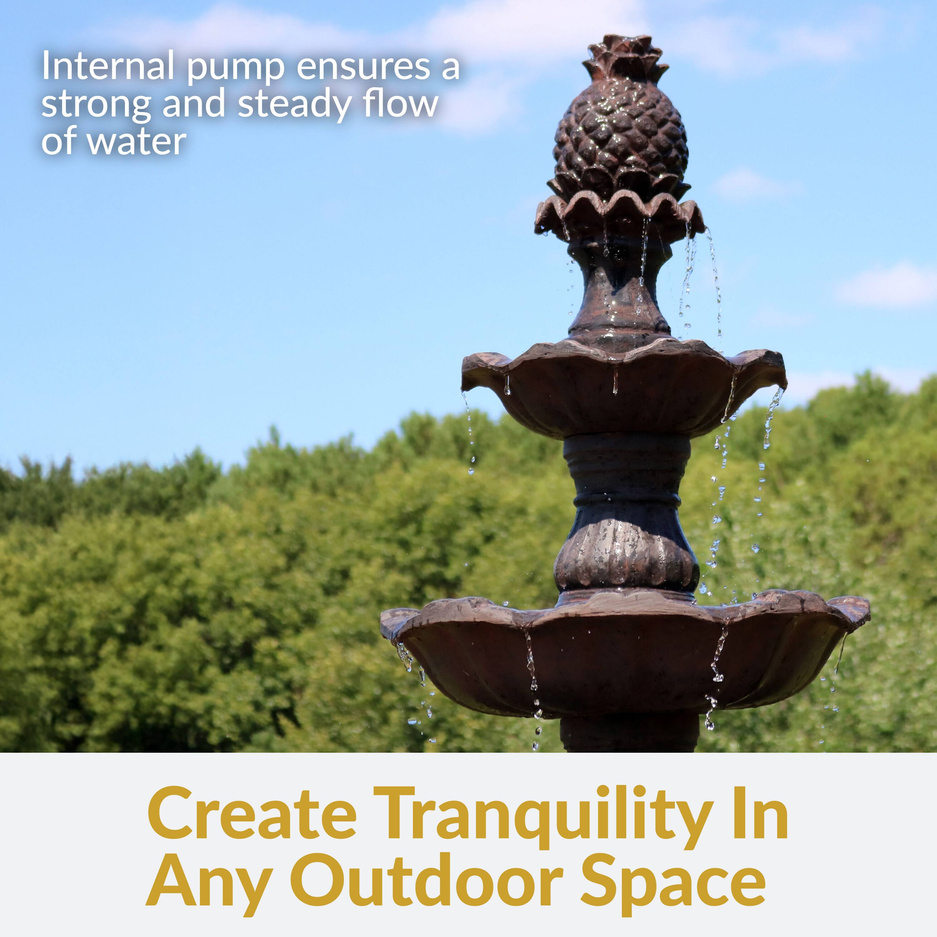 Internal pump ensures a strong and steady flow of water

Create Tranquility In Any Outdoor Space