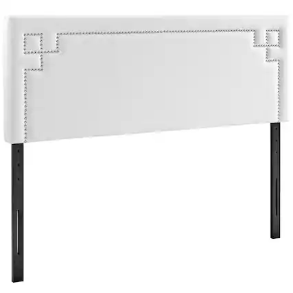 Front. Modway - Josie Upholstered Vinyl Queen Headboard by Modway - White.