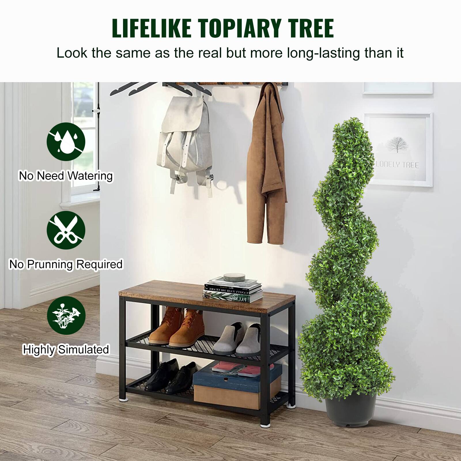 LIFELIKE TOPIARY TREE  
Look the same as the real but more long-lasting than it  

No Need Watering  
No Prunning Required  
Highly Simulated  

LONELY TREE  
JCT 17124 PAL