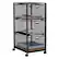 Front. Mind Reader - Cart with Drawers, Laundry Organizer, Storage, Rolling, Bathroom, Kitchen, Metal Mesh, 11"L x 14"W x 25"H - Black.