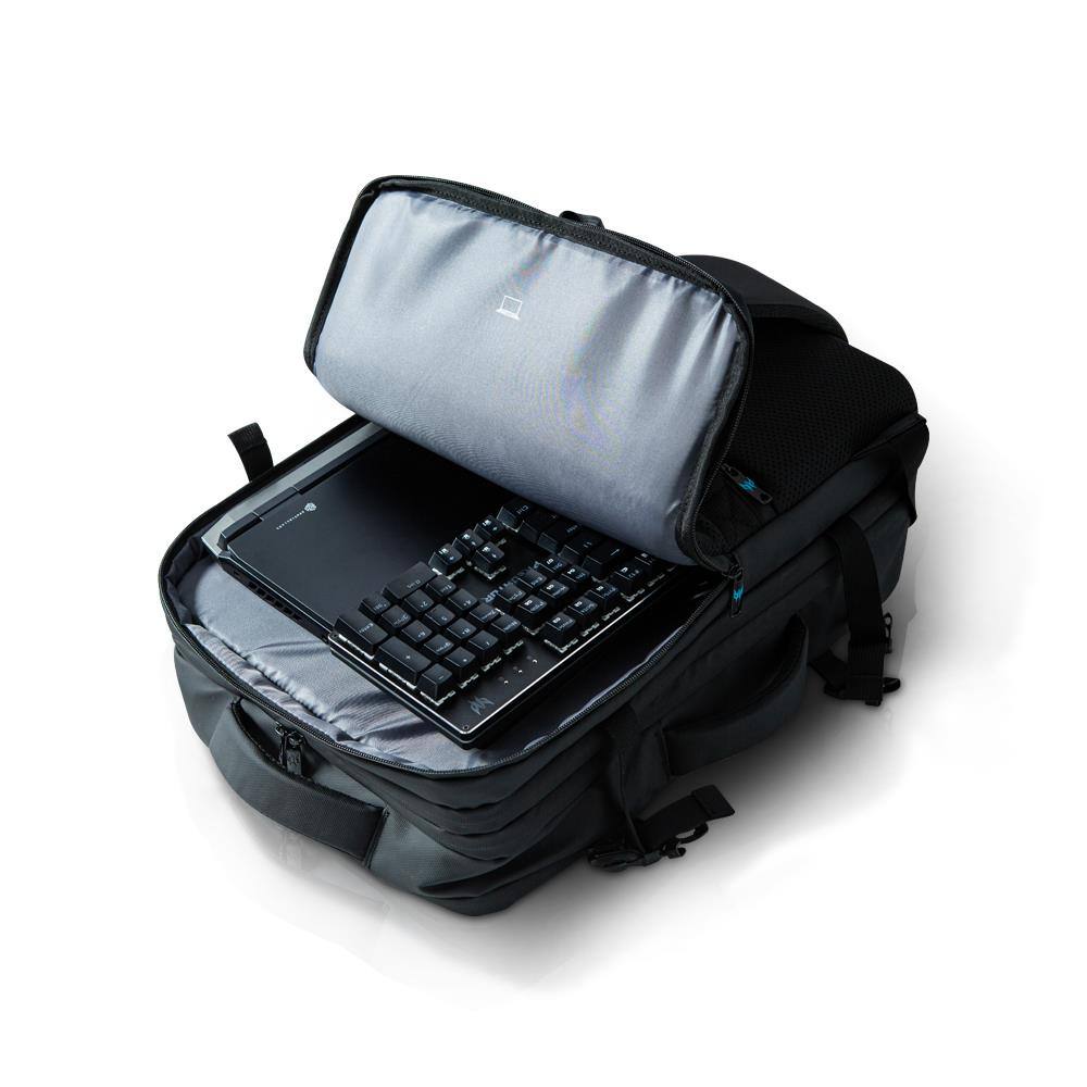 Alt View 4. Acer - Predator Robust Backpack - Fits 18" Laptop Expandable 30L Water-Repellent Anti-Theft Pocket Chest Strap - Black.