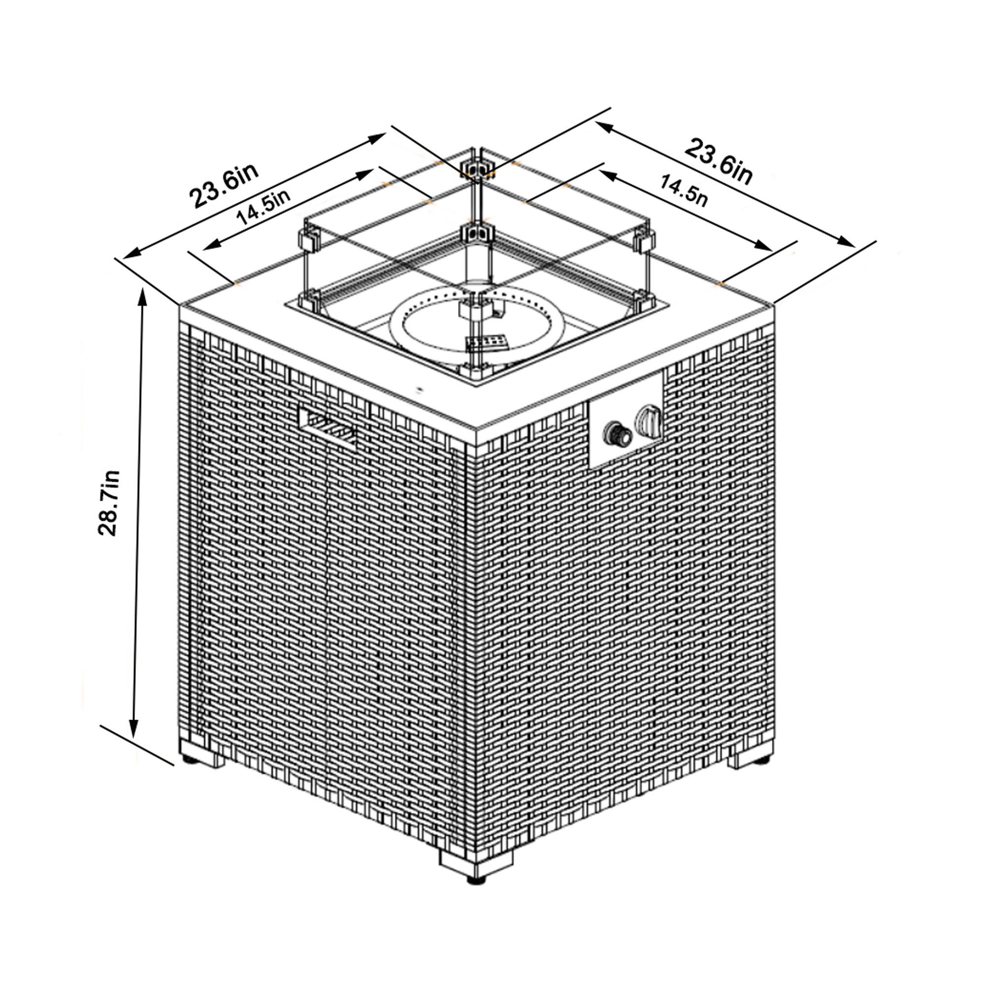 23.6in  
14.5in  
28.7in