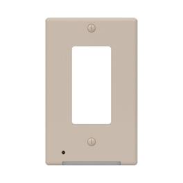 Westek - LumiCover 1 gang Plastic Decorator Nightlight Wall Plate 1 pk - Almond