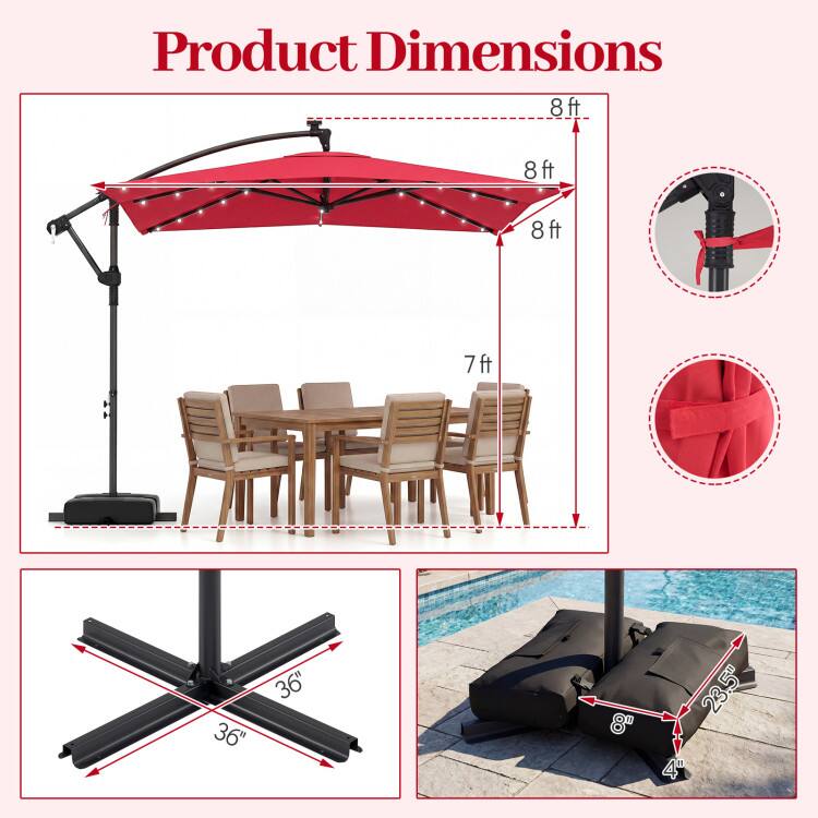 Product Dimensions: 8ft x 8ft x 8ft, 7ft, 36" x 36", 8" x 23.5" x 4"