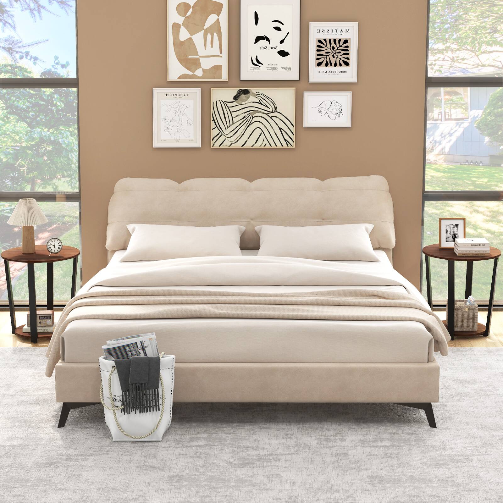 The text on the image appears to be a mix of words and symbols that are not clearly legible. However, based on the context and the visible elements, here is a possible interpretation and correction:

- "MATINNE M"
- "Swir wand"
- "100% WOOL"
- "MADE IN USA"
- "SLEEP & DREAMS"
- "ECONOMICAL"
- "MADE IN USA"

The text seems to be related to the products or brand associated with the items in the image, possibly indicating materials, origin, and product names.