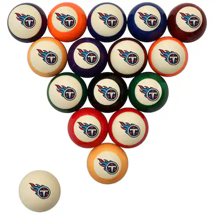 Front. Imperial - Cream Tennessee Titans Retro Billiard Ball Set - Cream.