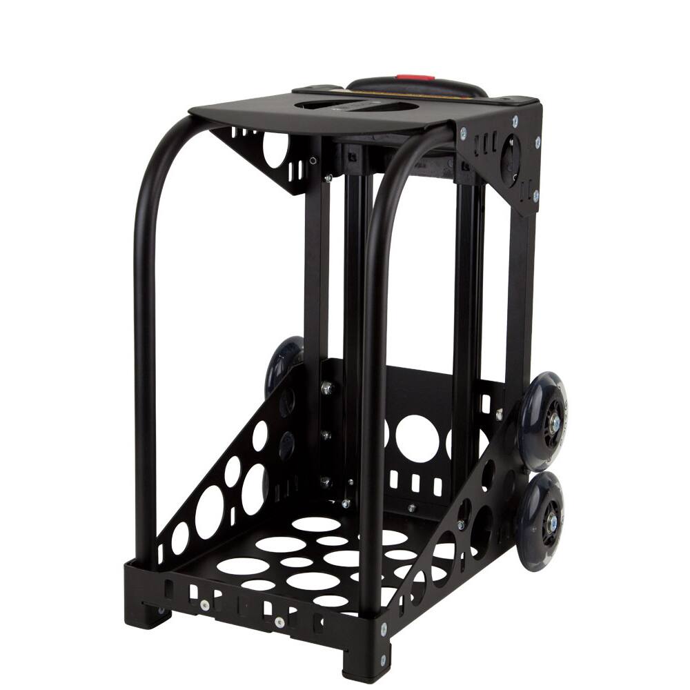 Angle. Zuca - Zuca Sk8ter Block Sport Bag and Black Frame with Flashing Wheels - Black.