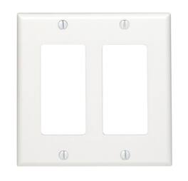 Leviton - Decora 2 gang Thermoset Plastic Decorator Wall Plate 1 pk (Case of 25) - White