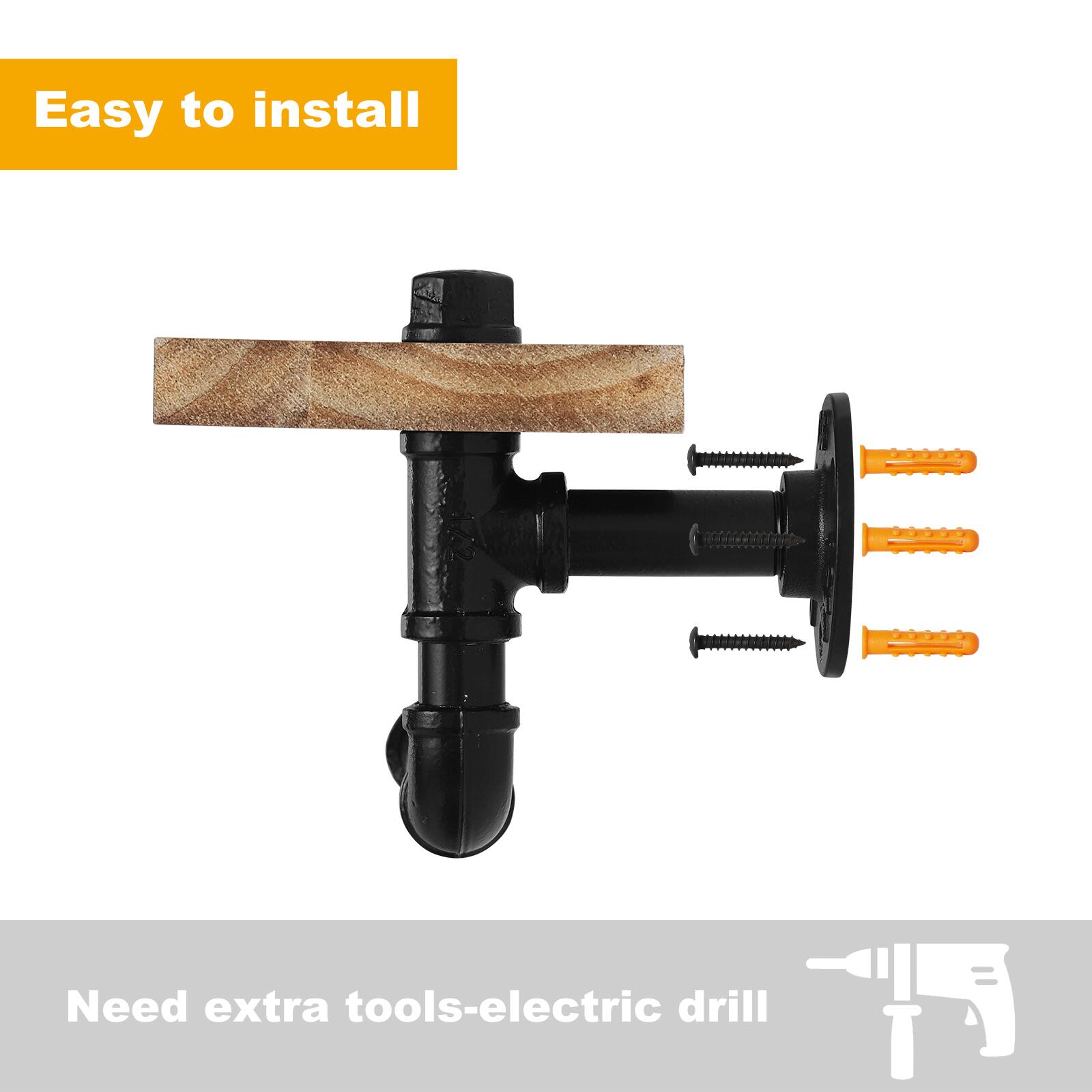 Easy to install

Need extra tools-electric drill