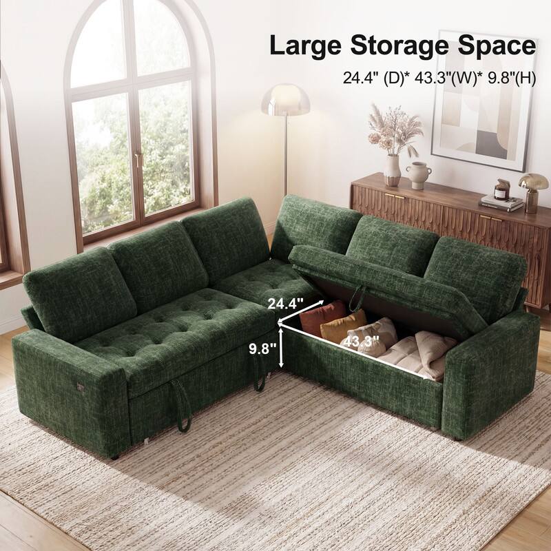Large Storage Space  
24.4" (D) * 43.3" (W) * 9.8" (H)