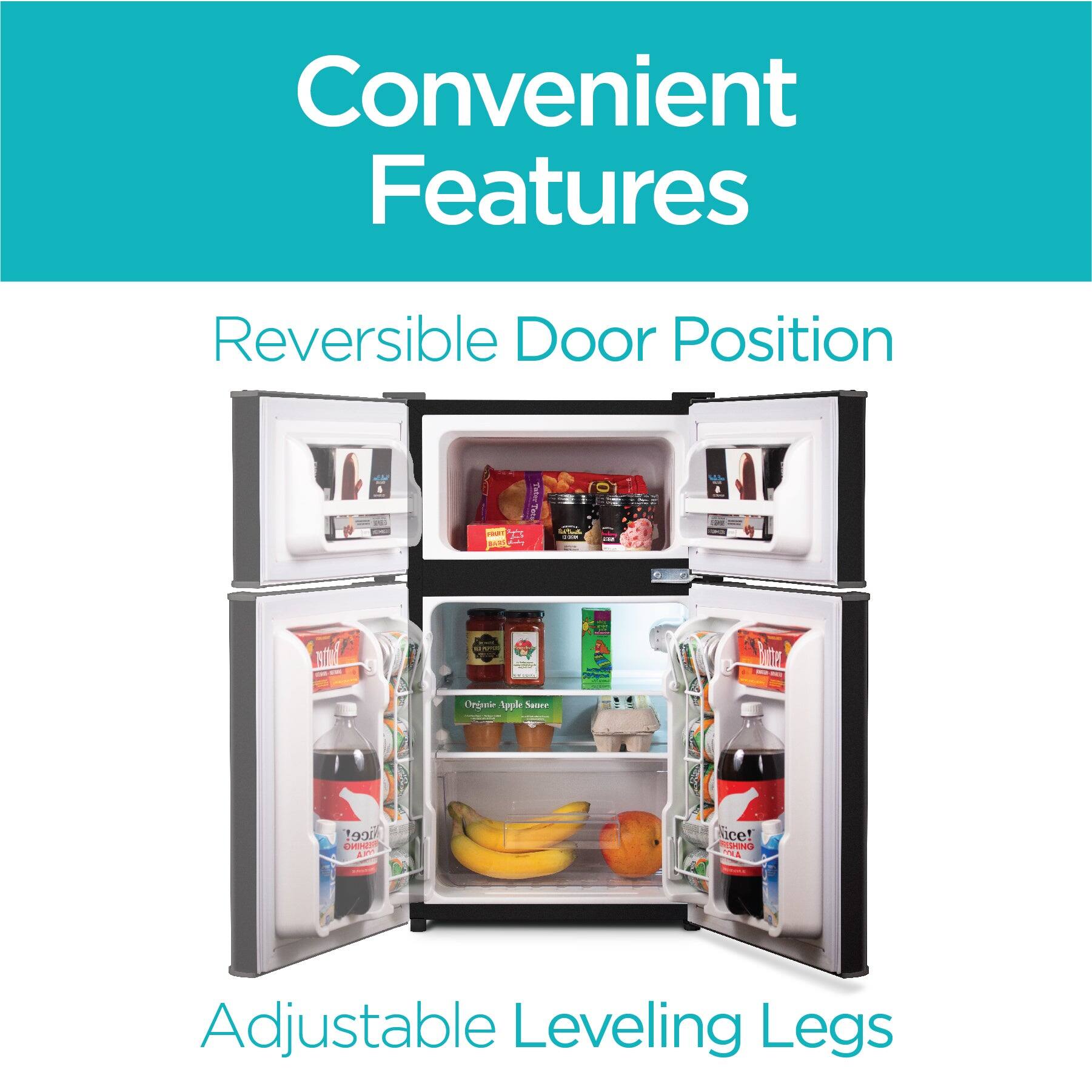 Black+Decker 3.1 Cu. Ft. Compact Two Door Refrigerator with