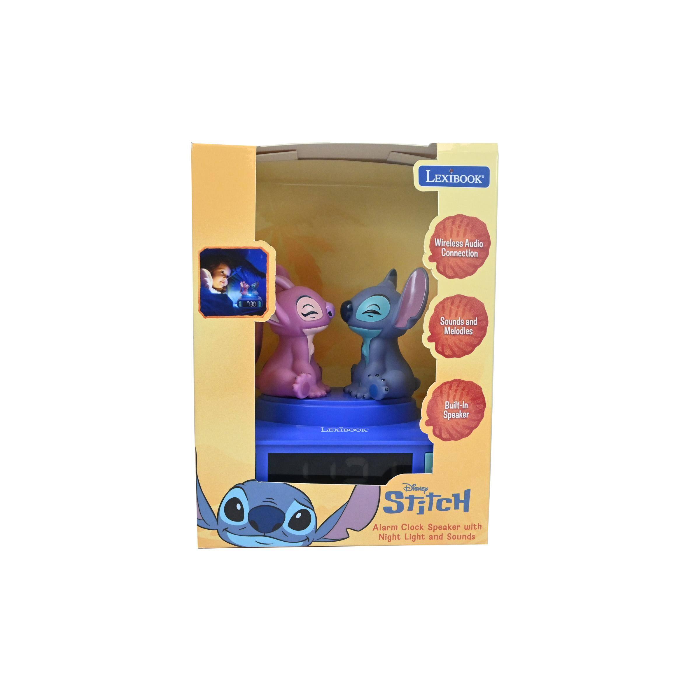 LEXIBOOK

Wireless Audio Connection
Sounds and Melodies
LEXIBOOK
Built-In Speaker

Disney Stitch Alarm Clock Speaker with Night Light and Sounds