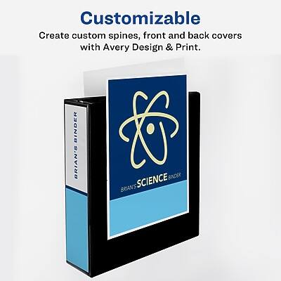 Customizable  
Create custom spines, front and back covers with Avery Design & Print.  

BRIAN'S SCIENCE BINDER