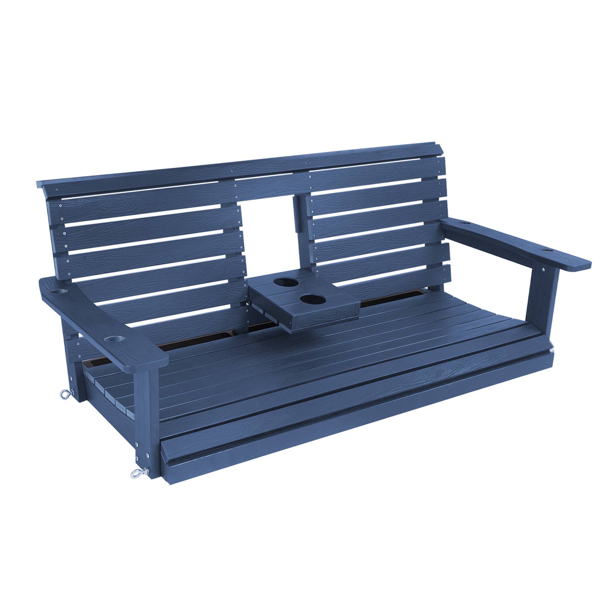 Fortune Candy HIPS Poly Lumber 3 Seat Porch Swing, 5ft Bench Swing